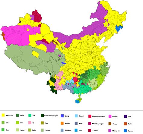 what languages are most common in china
